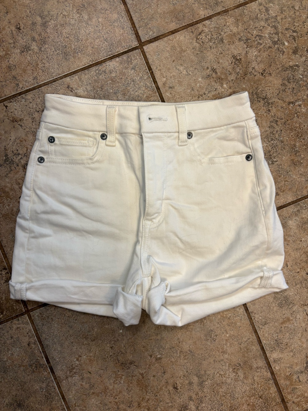 American Eagle Outfitters White Denim Jean Shorts